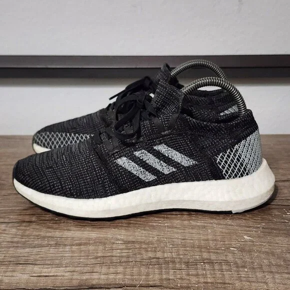 adidas gazelle silver green womens Adidas Pureboost Go B37805 Mens Gray Canvas Low Top Athletic Running S
